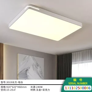 Đèn trần hình chữ nhật màu trắng-3019