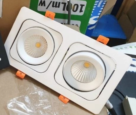 Đèn âm trần đôi màu trắng Plus Pro trang trí nhà hiện đại