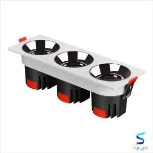 Đèn LED âm trần vuông Spotlight 3 mắt SunLed|ATV1-3