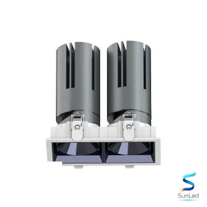 Đèn Âm Trần Spotlight Cao Cấp Sunled|COB29 (Dòng Đôi CTLED SQ08 2×W)